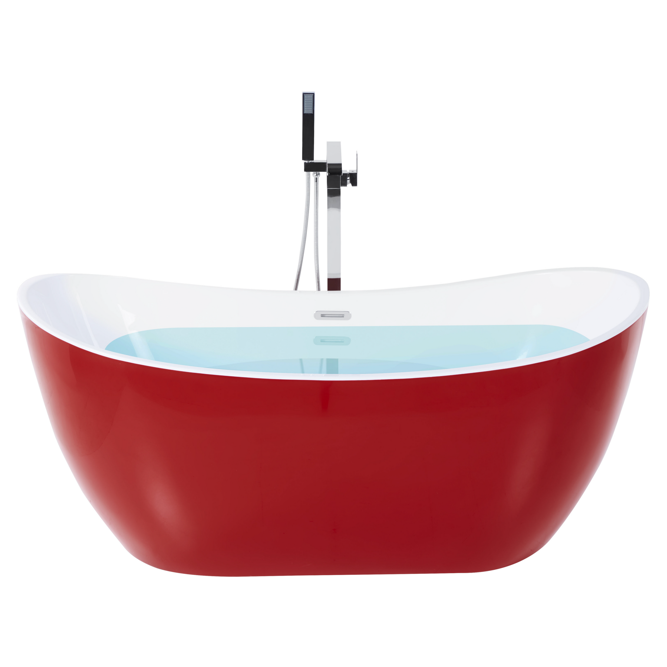 Vapaasti seisova kylpyamme ANTIGUA 160 x 76 cm Punainen