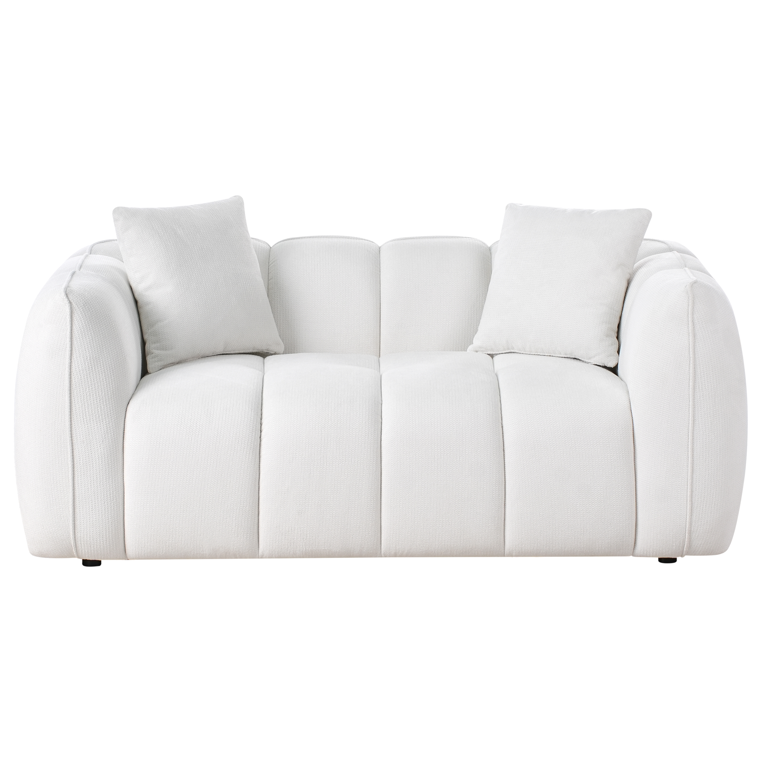 Sohva 2-istuttava NESS kangas Luonnonvalkoinen