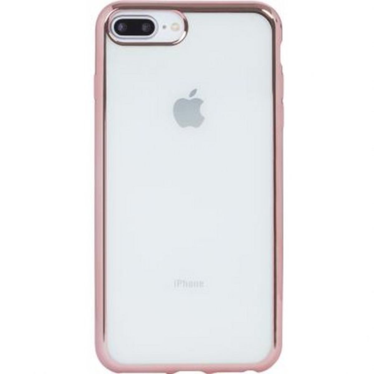 Pehmeä suojakuori iPhone 6 Plus/6S Plus/7 Plus/8 Plus -puhelimelle metallikehyksellä
