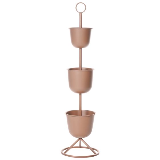 Kukkateline RENGE 28 cm Metalli Ruskea