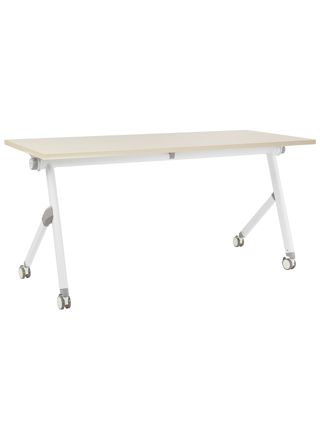 Taitettava työpöytä BENDI Vaaleanruskea 160 cm 60 cm pyörillä