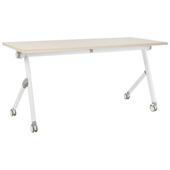 Taitettava työpöytä BENDI Vaaleanruskea 160 cm 60 cm pyörillä