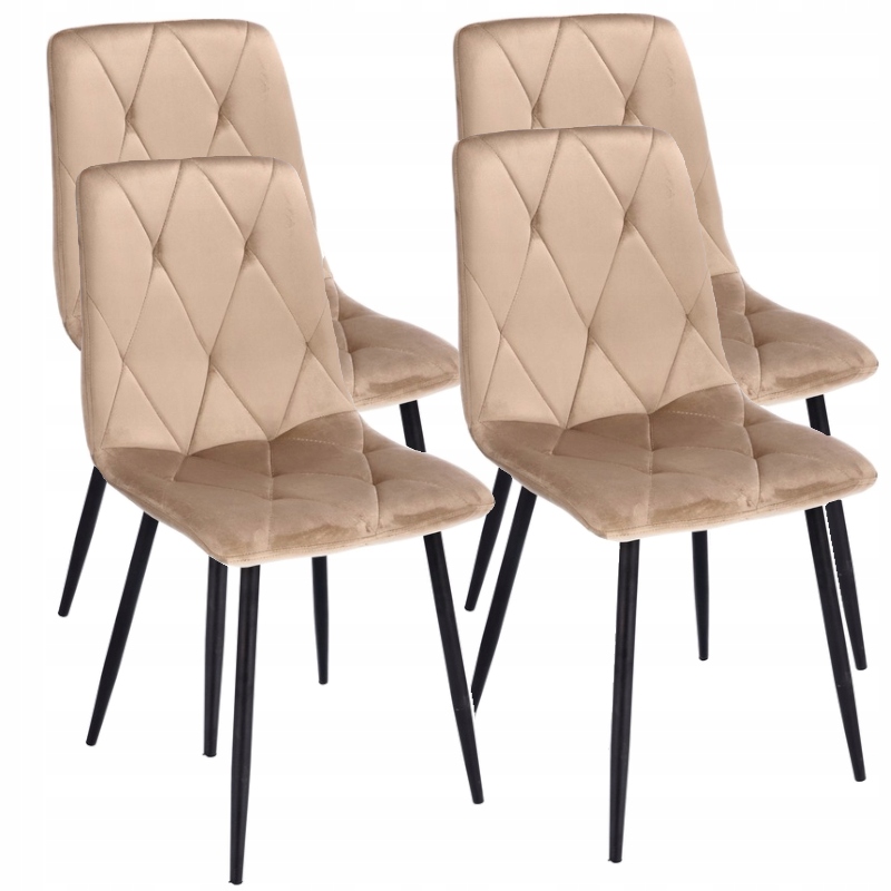 4x VERHOILTUA TUOLIA tikattu SAMETTI moderni