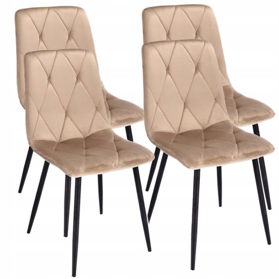 4x VERHOILTUA TUOLIA tikattu SAMETTI moderni