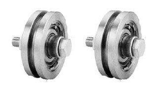 100mm nelikulmainen urapyörä 1 kuulalaakerilla - 2 kpl:n sarja