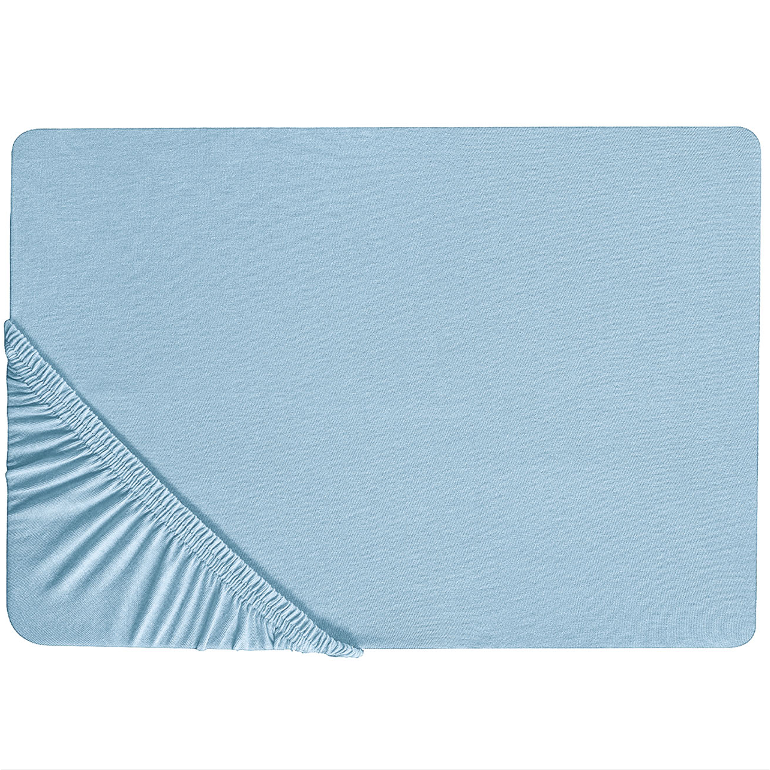 Muotoonommeltu lakana HOFUF puuvilla 180 x 200 cm Vaaleansininen