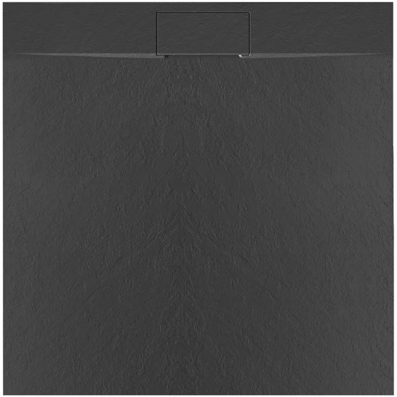 REA suihkuallas BAZALT 90x90 musta, 90X90X2,5CM