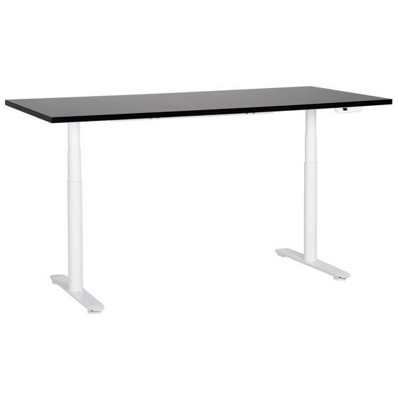 Työpöytä sähkösäädettävä DESTINAS 180 cm 80 cm Musta/valkoinen