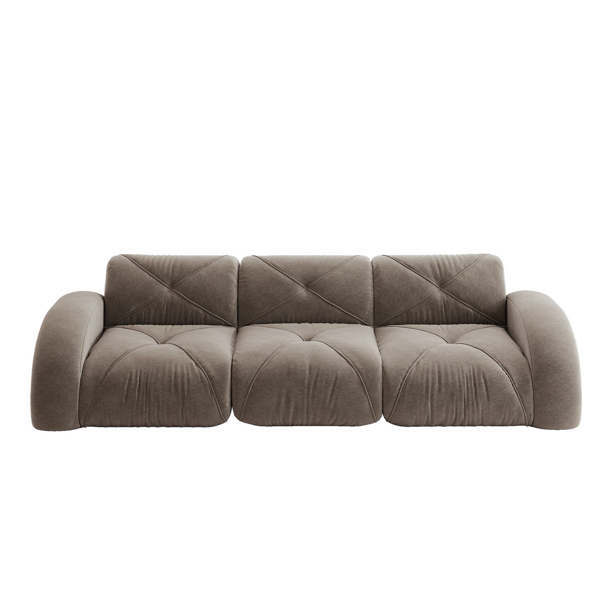 moduulisohva 3-paikkainen taupe chenille moderni säilytystilalla varustettu