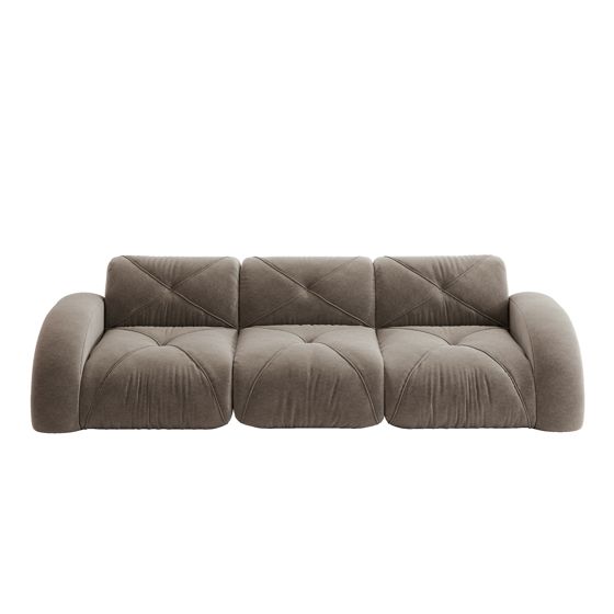 moduulisohva 3-paikkainen taupe chenille moderni säilytystilalla varustettu
