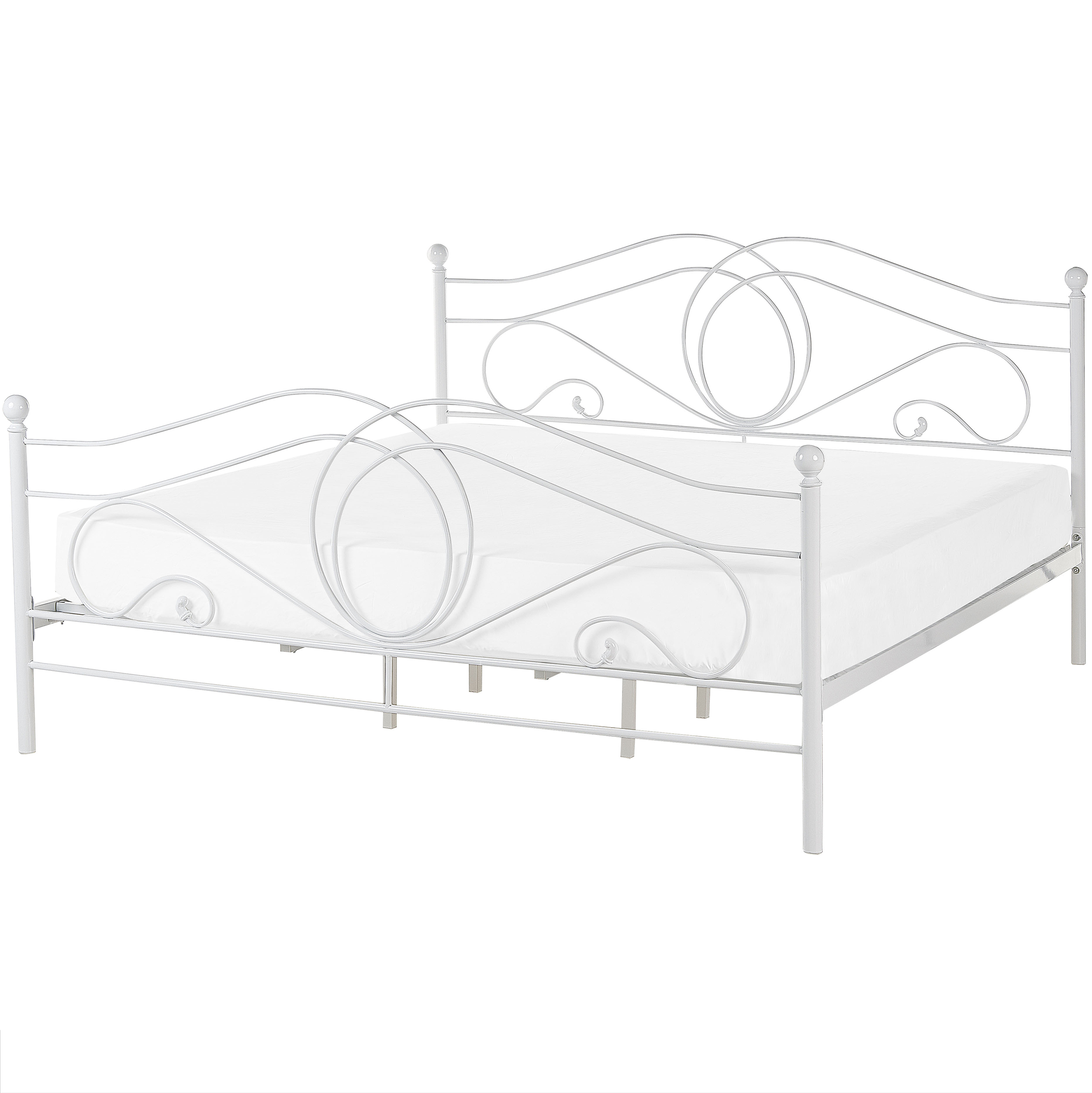 Sänky metalli LYRA 180 x 200 cm Valkoinen