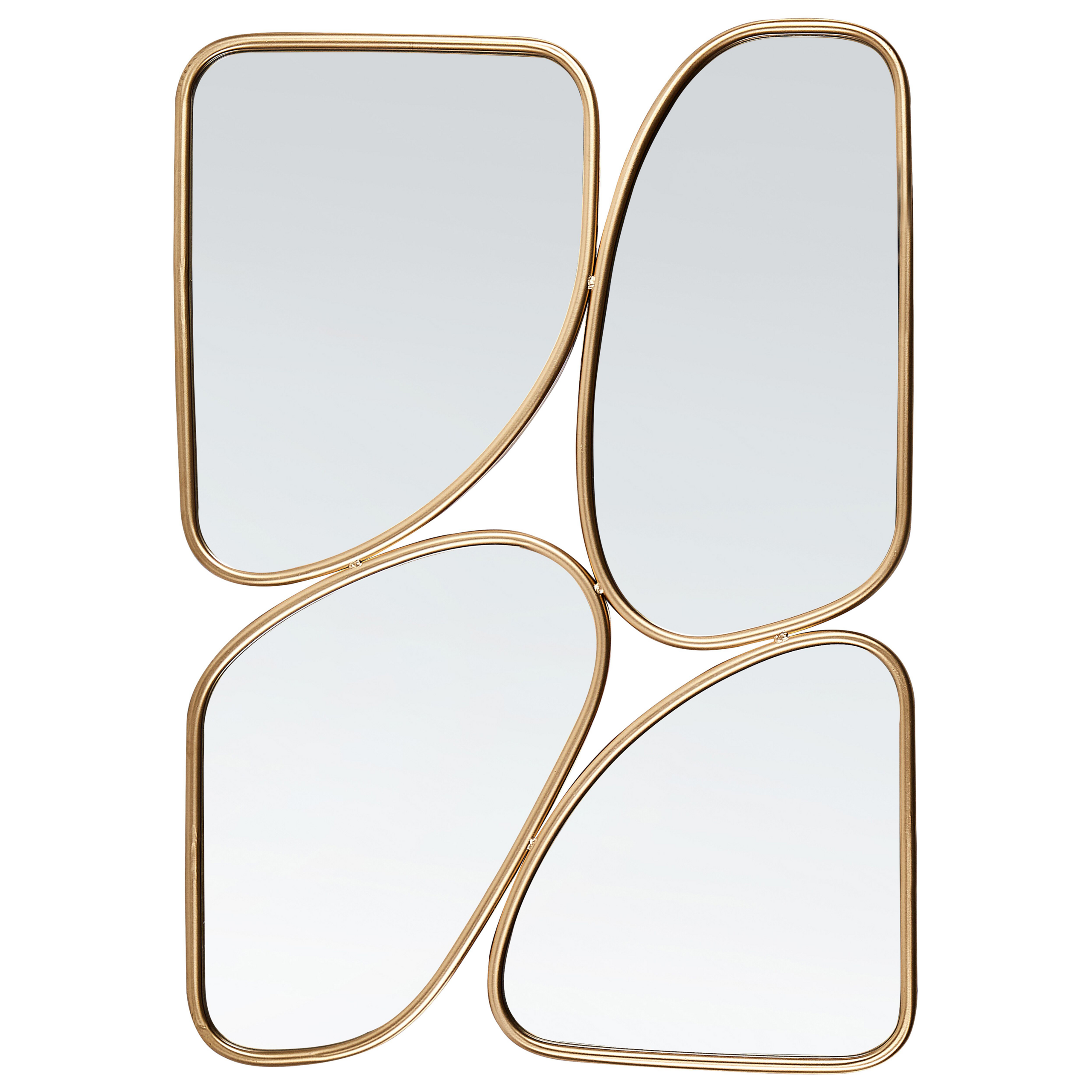 Seinäpeili DIANCEY 70 cm 100 cm metalli Kulta