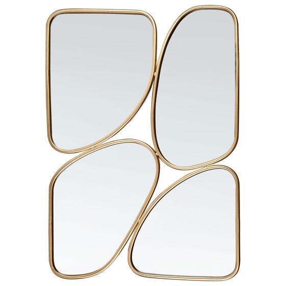 Seinäpeili DIANCEY 70 cm 100 cm metalli Kulta