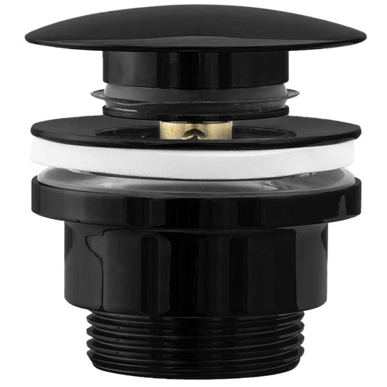 REA pesualtaan tulppa Click-clack 6,4 metalic musta, 6,4X6,4X13CM