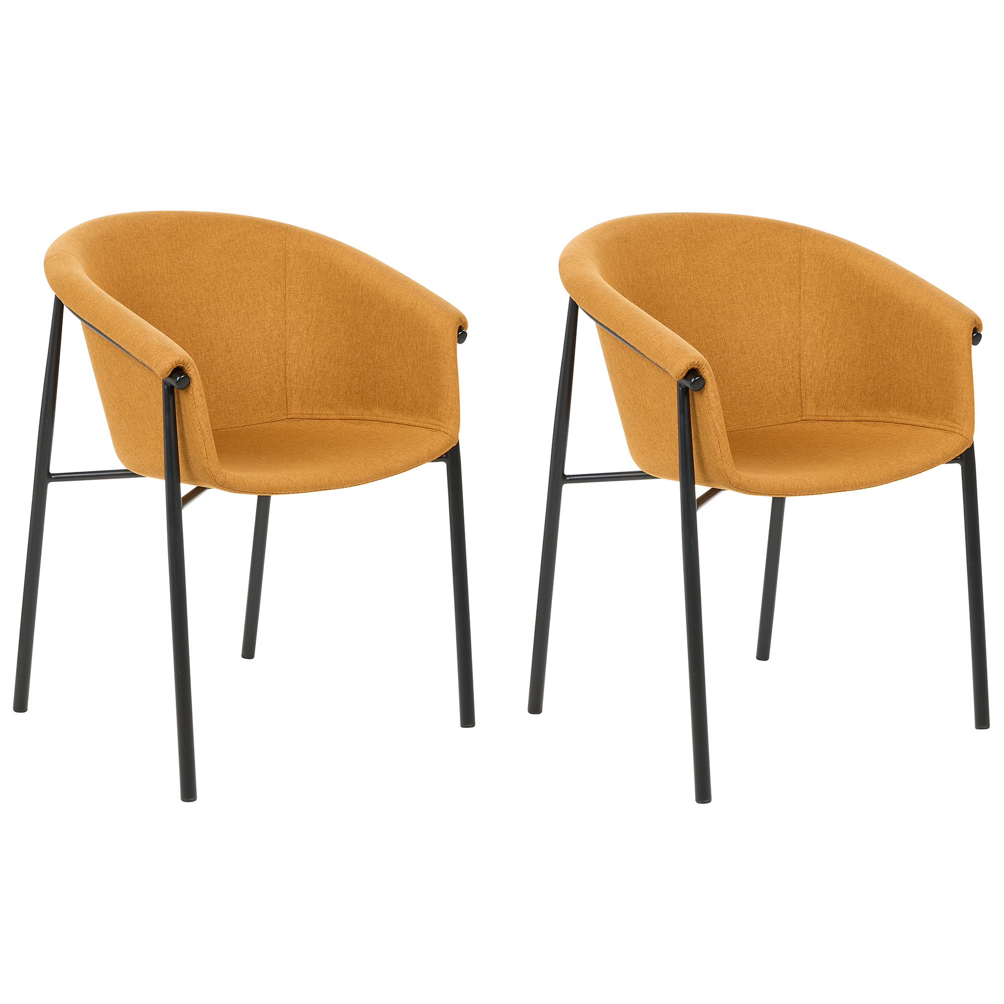 Ruokatuolisetti 2 kpl AMES Kangas Oranssi