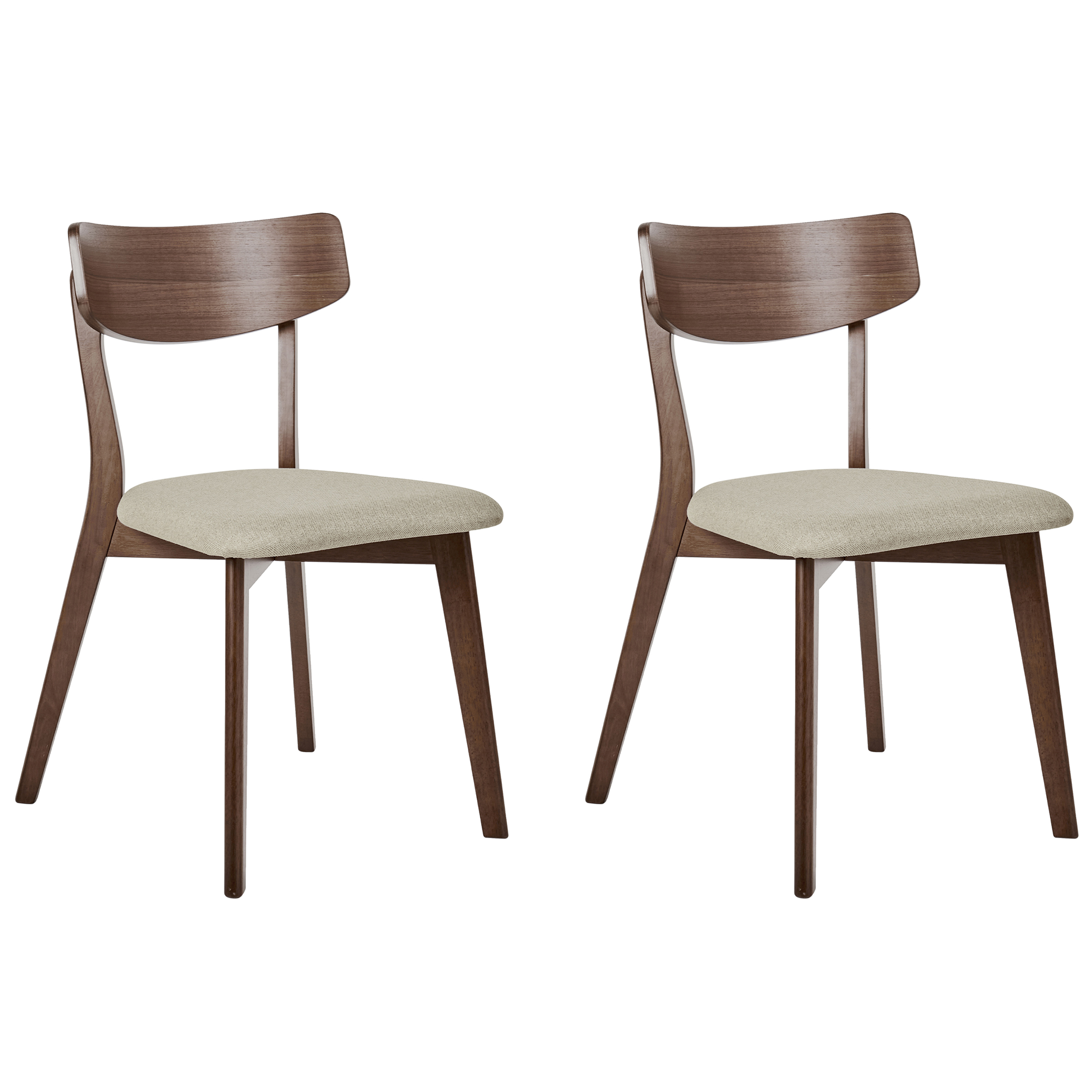 Ruokatuolisetti 2 kpl HOLLY Puu Ruskea/beige