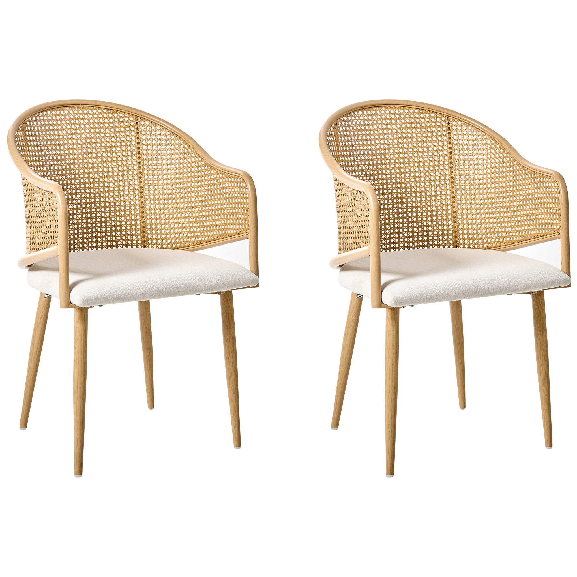 Ruokatuolisetti 2 kpl WEIMAR metalli Vaaleanruskea