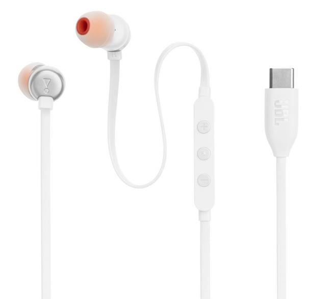 JBL Tune 310C USB-C -langalliset kuulokkeet, valkoiset