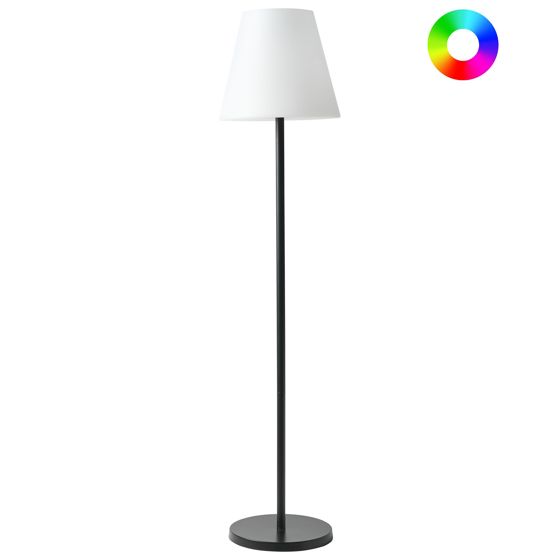 Solar-LED-ulkolattiavalaisin FONESCA Valkoinen