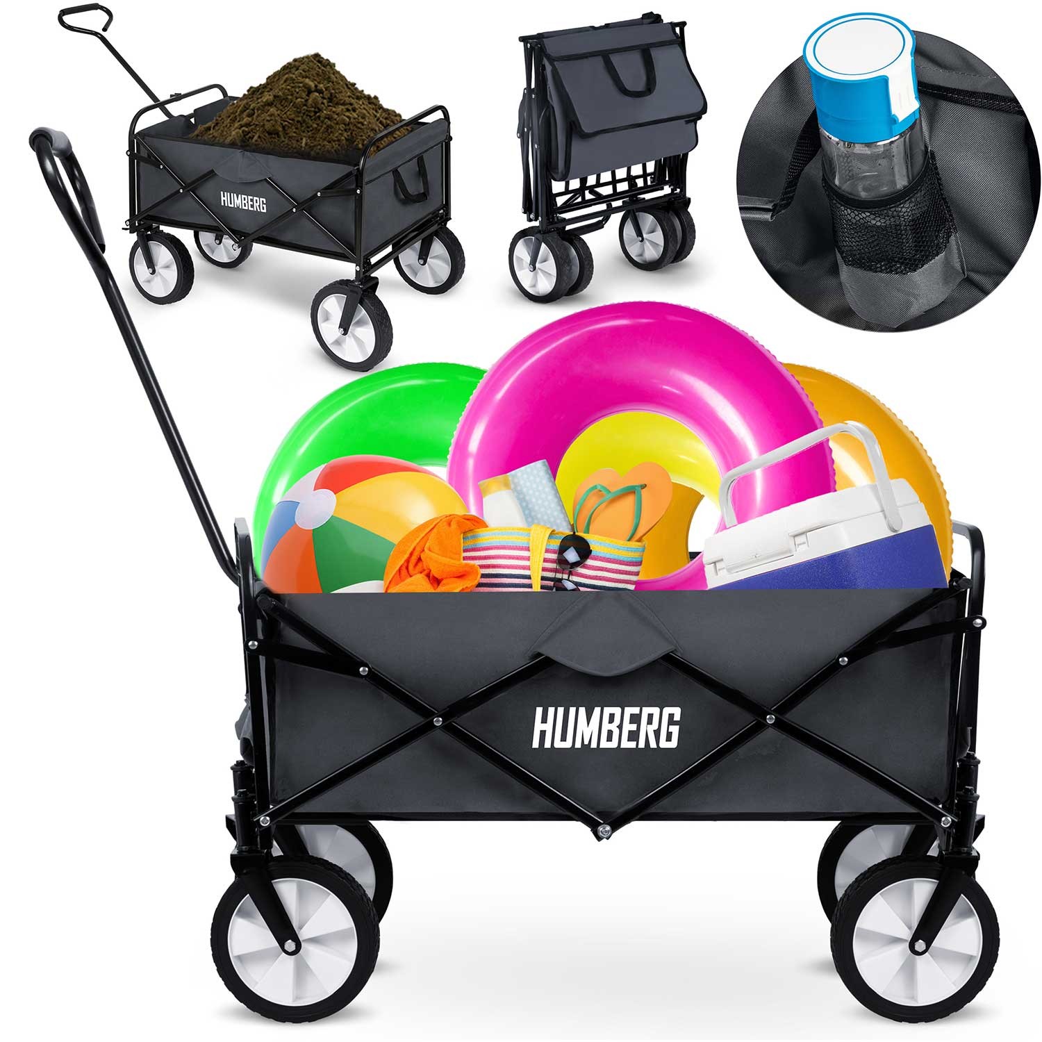 Taittuva kuljetuskärry 80L Humberg HM-511