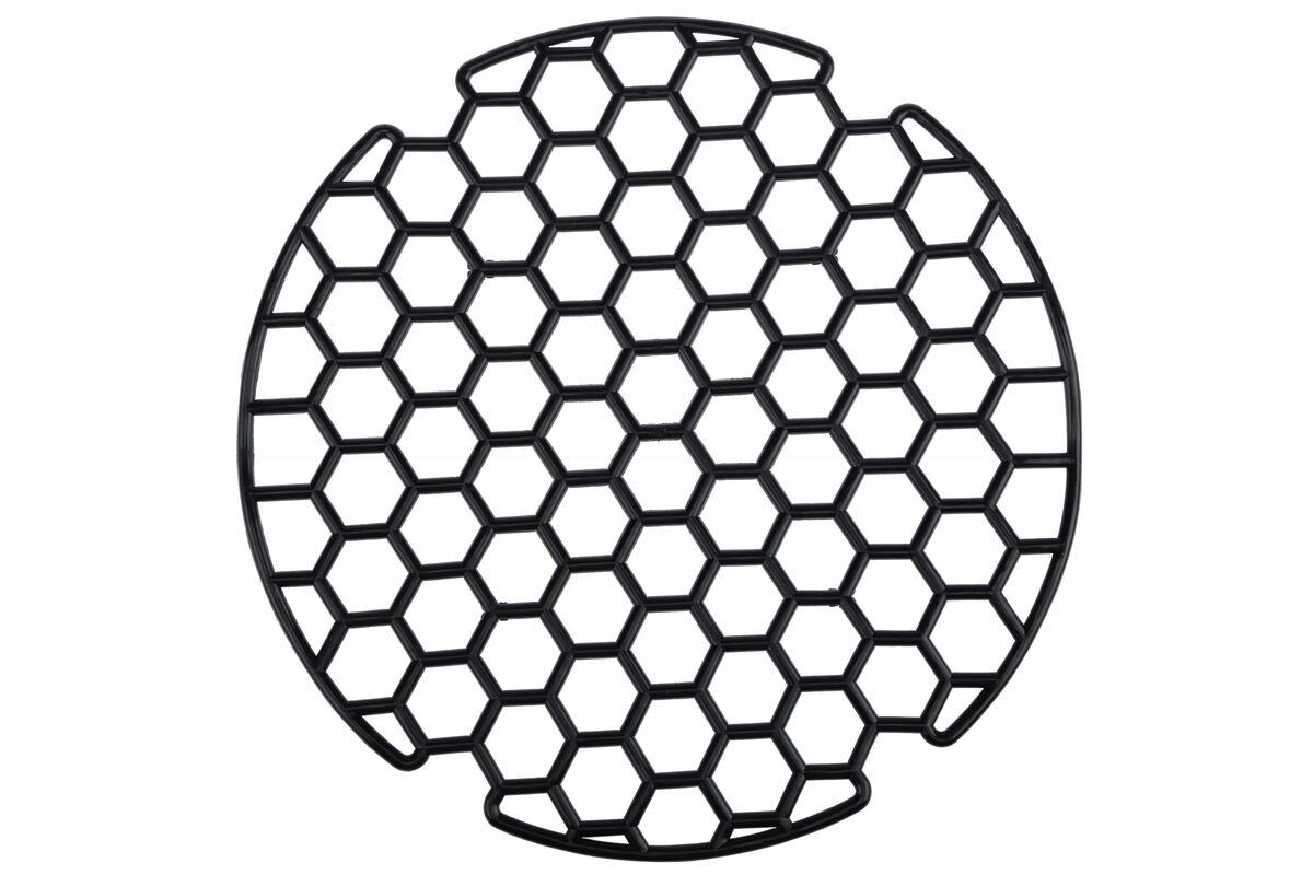 Pehmeä pyöreä pesuallasritilä, musta, 31,5 cm