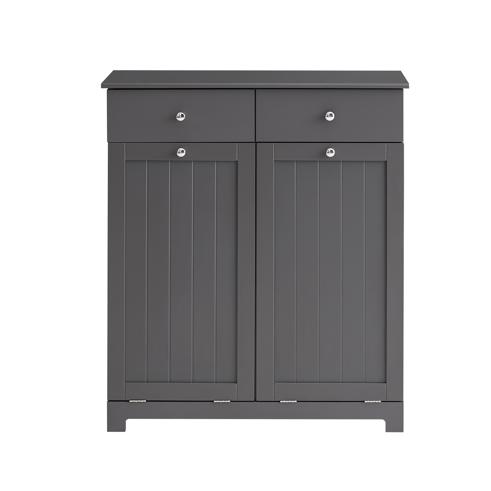 SoBuy Pyykkikaappi BZR33-DG - ekologinen mdf, 2 laatikkoa ja 2 säkkiä, harmaa