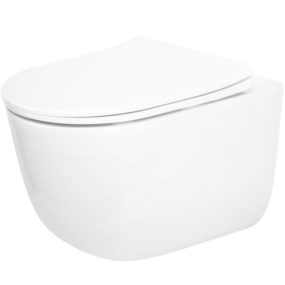 REA Seinä-WC RICHARD valkoinen, 49X36X32, 5CM