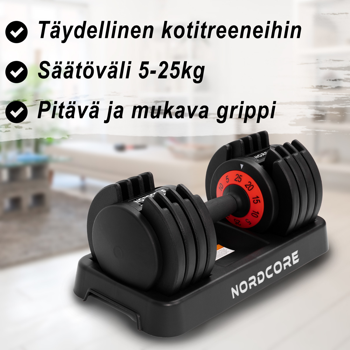 Nordcore 2x Säädettävä käsipaino Core, 50kg