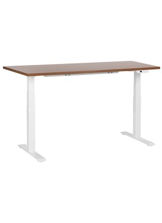 Sähkösäädettävä työpöytä DESTINES Ruskea/valkoinen 160 cm 72 cm