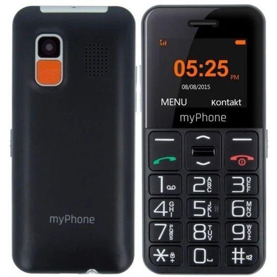 myPhone Halo Easy | Musta | 1,77" | TFT | 24 Mt | 32 Mt | Yksi SIM-kortti | Bluetooth | Pääkameran resoluutio 0,3 MP | 1000 mAh