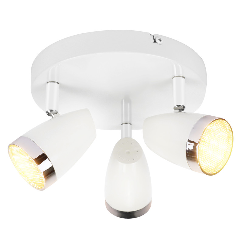 NETTLIFE Moderni 3-lamppuinen LED-kattospottivalaisin 4 W valkoinen lämmin valkoinen 3000 K