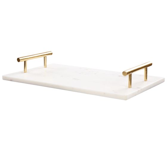 Tarjotin DIMARI kivi Valkoinen marmorikuvio