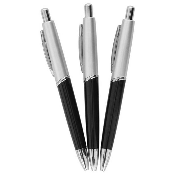 Erä 3 Kuulakynää Kärki 1mm Metalli Klipsi