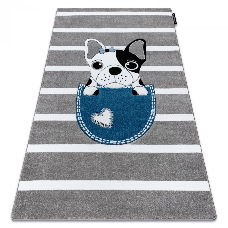 Matto PETIT BULLDOG KOIRA harmaa 200x290 cm