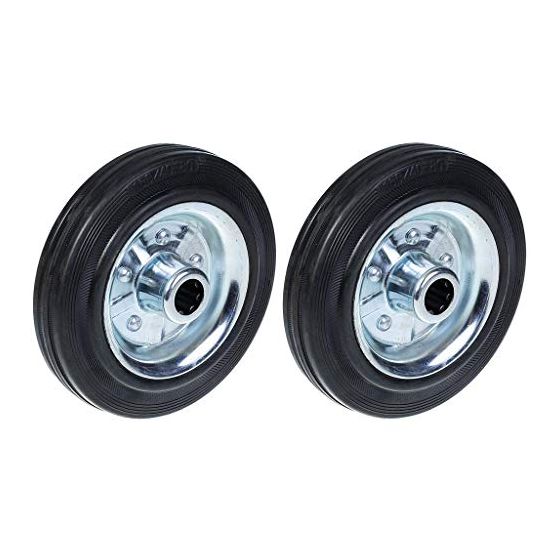 160mm kiinteä kumipyörä teräskeskiö 150kg kumpikin 6" kuorma-auton pyörät - 2 kpl:n sarja.