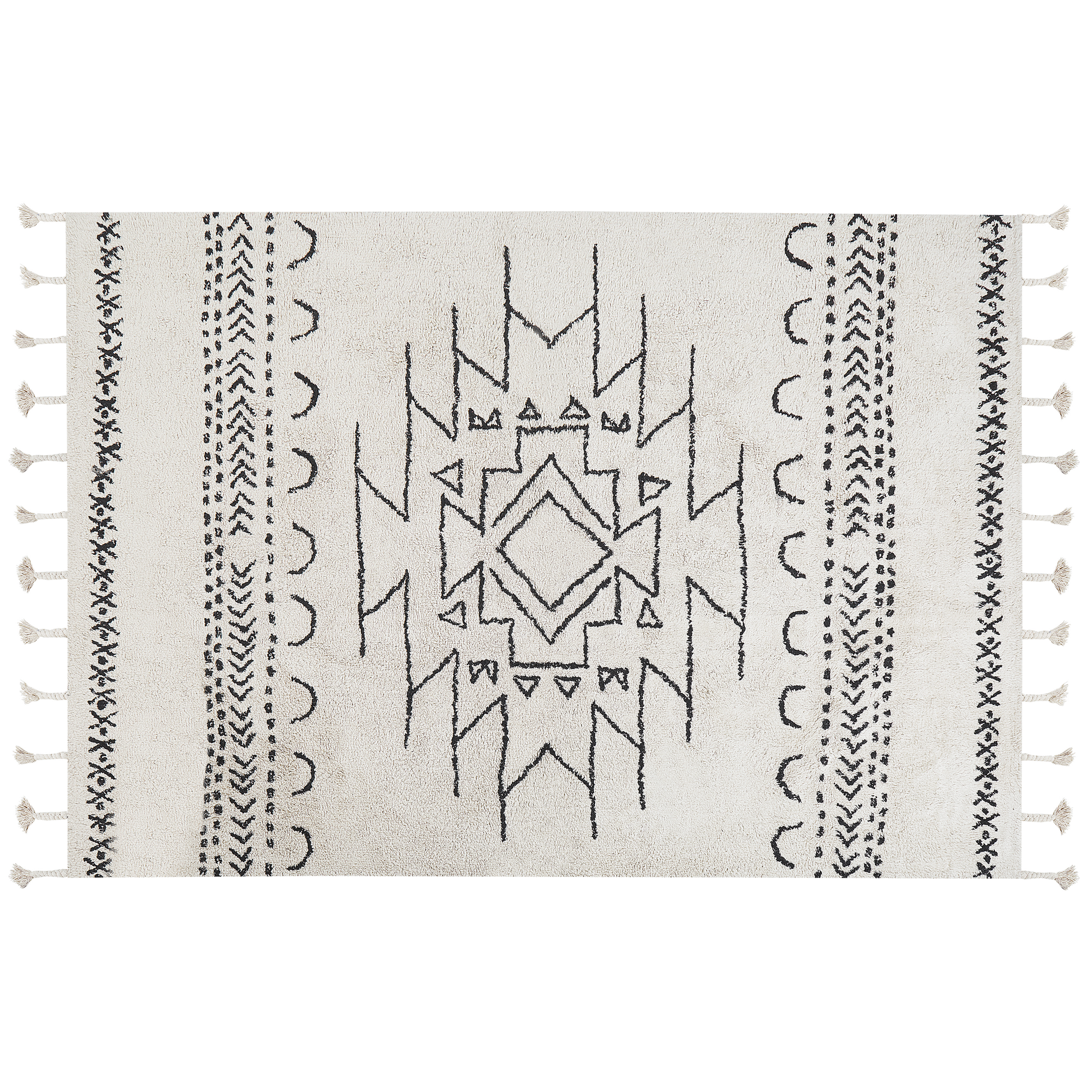 Matto KHOURIBGA Luonnonvalkoinen 140 x 200 cm puuvilla