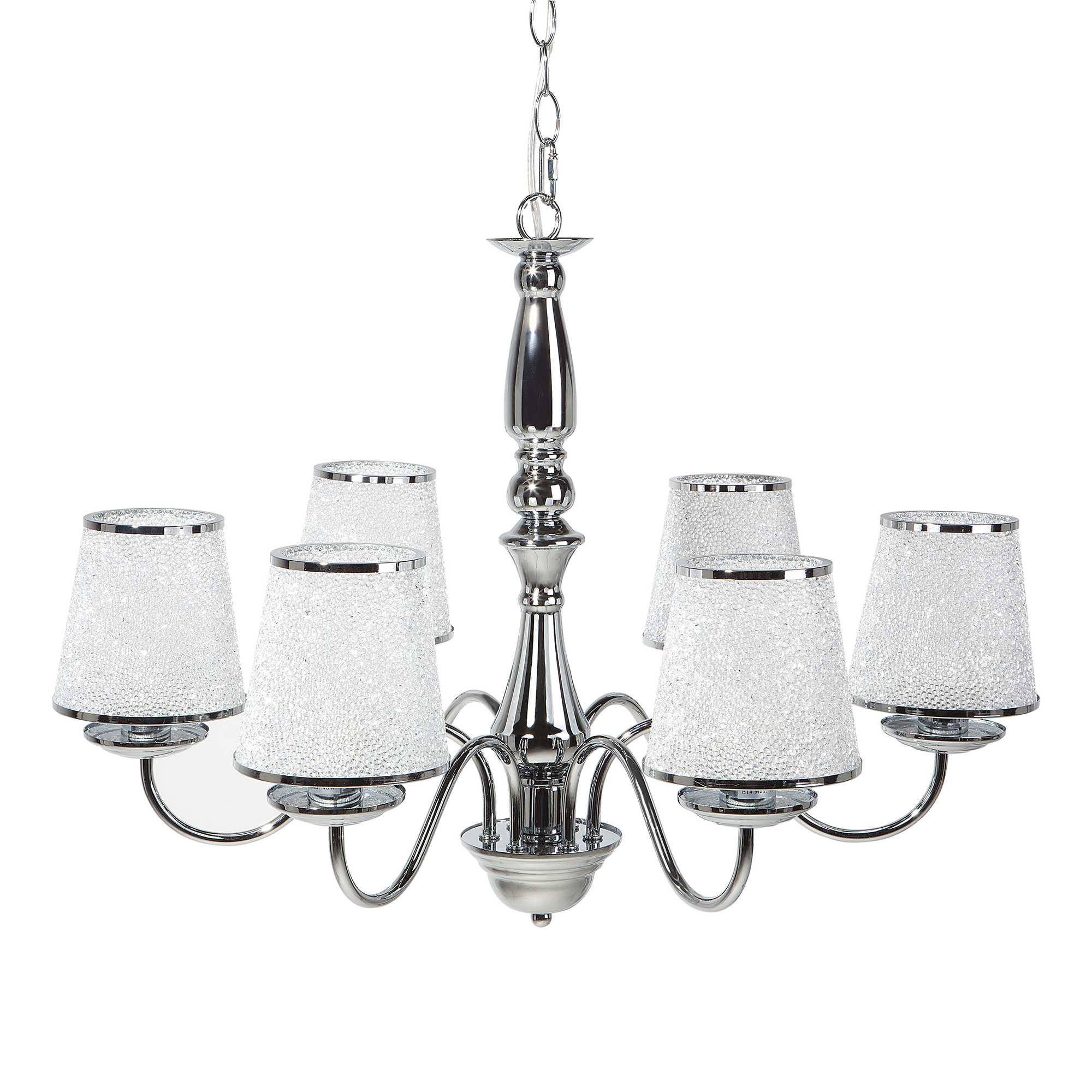 Kattokruunu BRADANO metalli Hopea