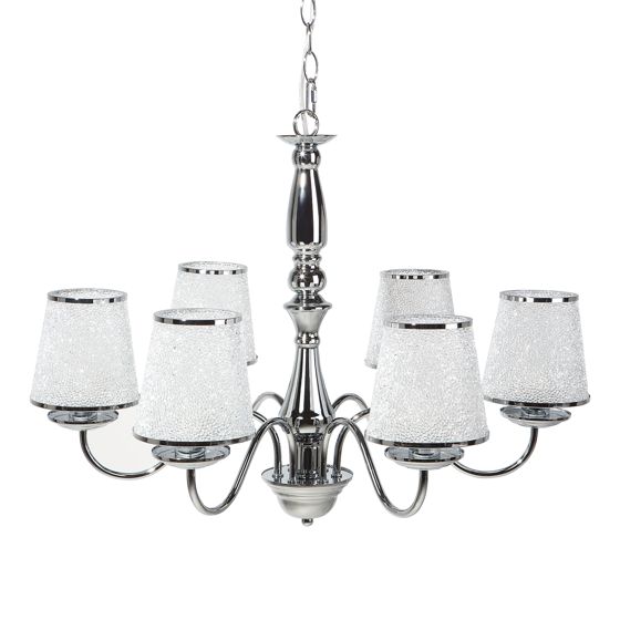 Kattokruunu BRADANO metalli Hopea