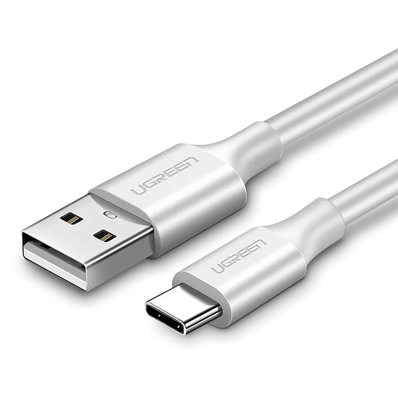 USB-A - USB-C 3A -kaapeli 0,5 m - valkoinen