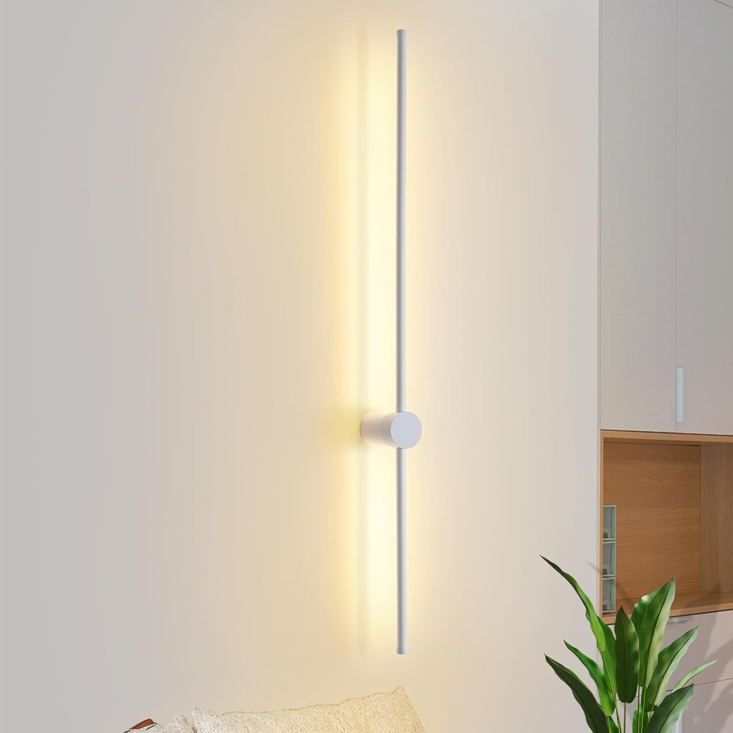 NETTLIFE LED-seinävalaisin moderni sisäseinävalaisin 100 cm lämmin valkoinen 3000 K säädettävä