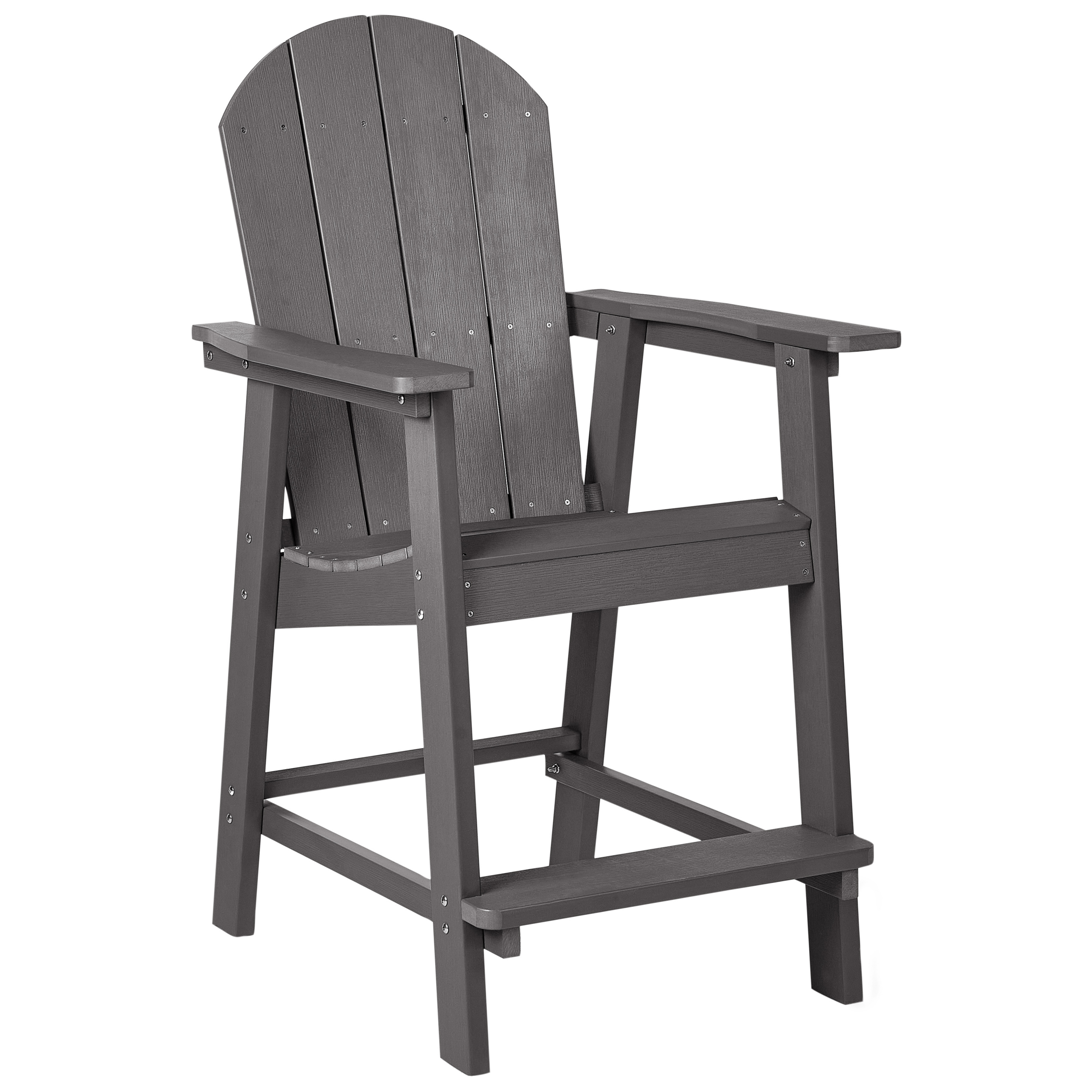 Ulkobaarituoli ADIRONDACK Synteettinen materiaali Tummanharmaa