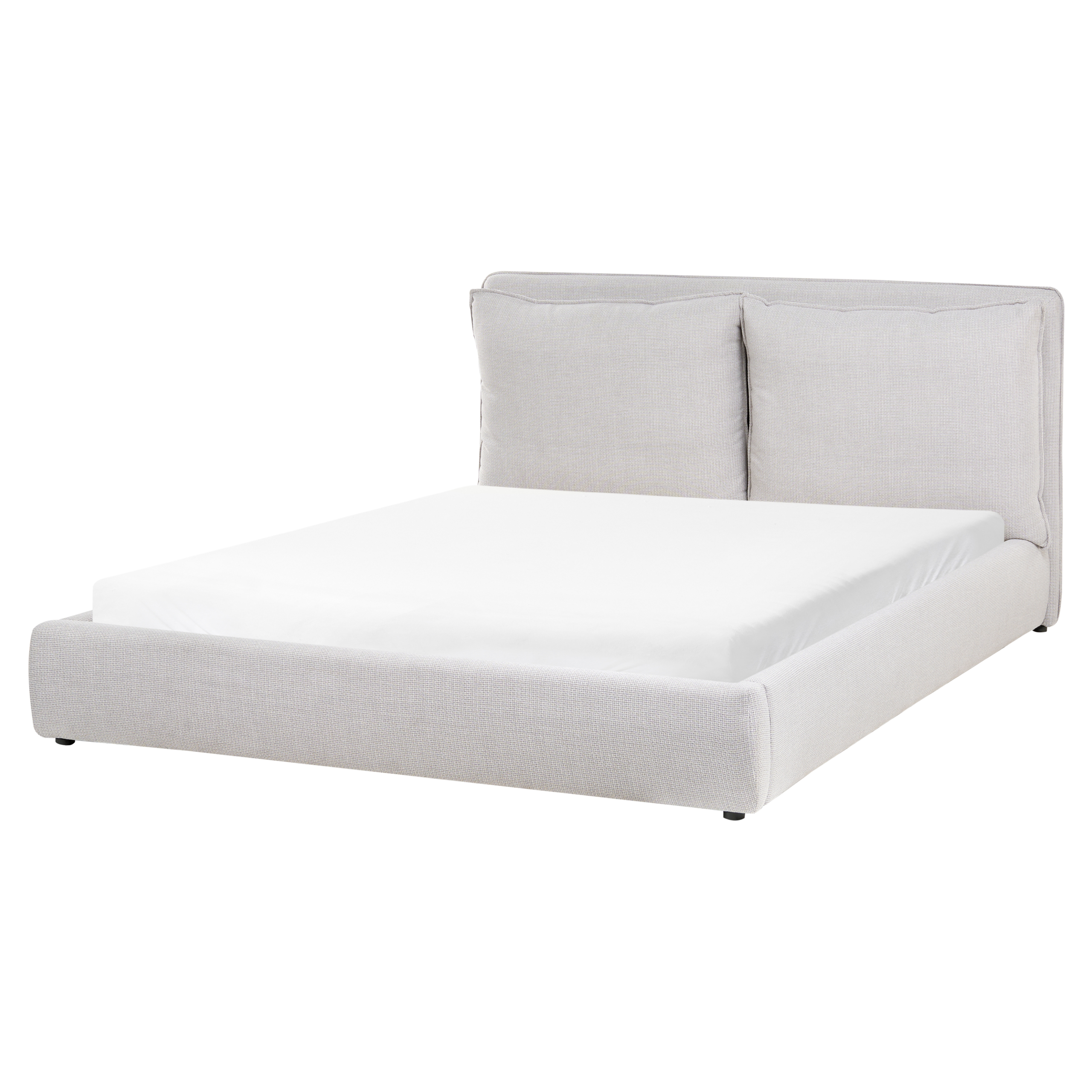 Sänky kangas BAJONNA 160 x 200 cm Vaaleanharmaa