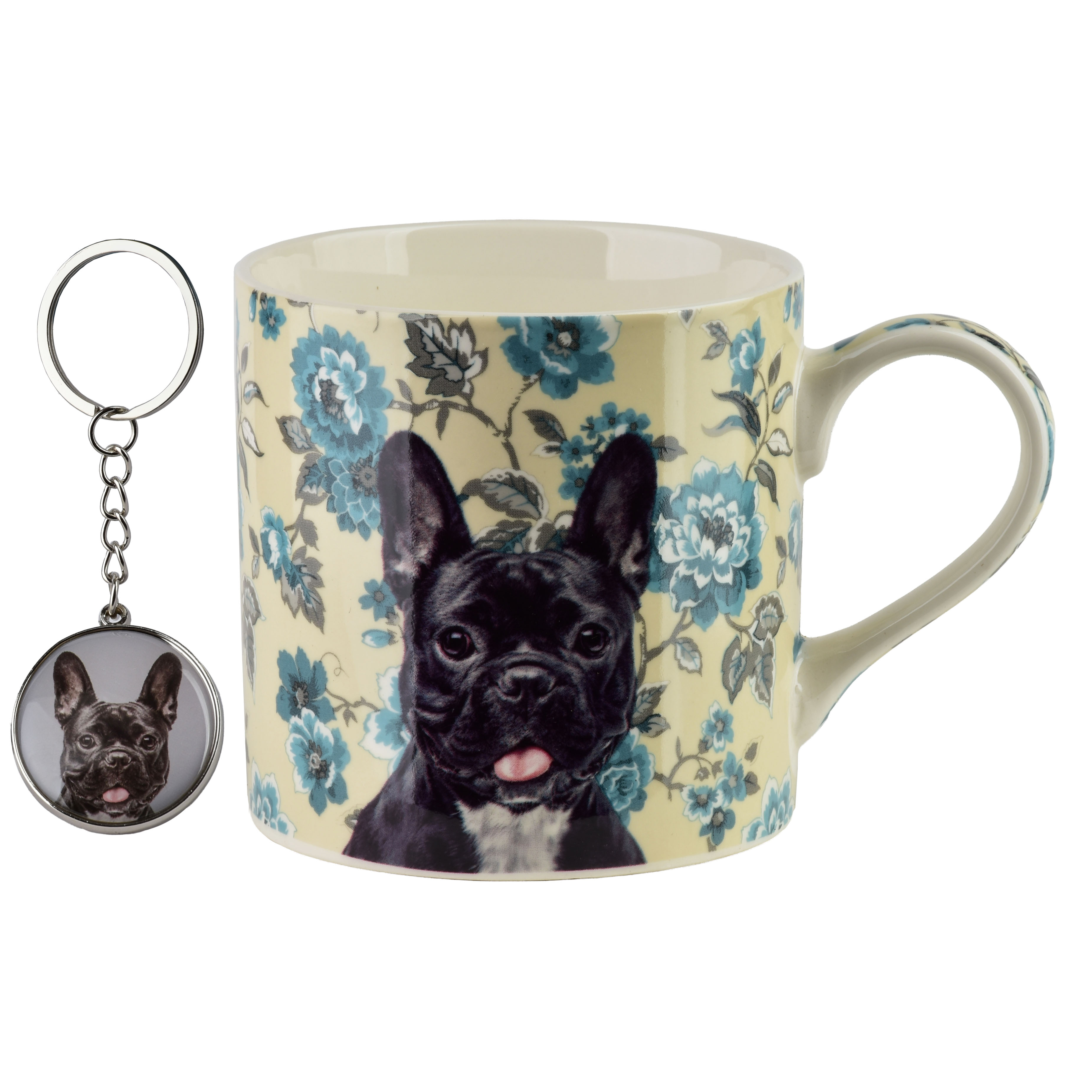 Muki ja avaimenperä posliini NOYA Ranskanbulldoggi 9x13x9 cm 1 kpl