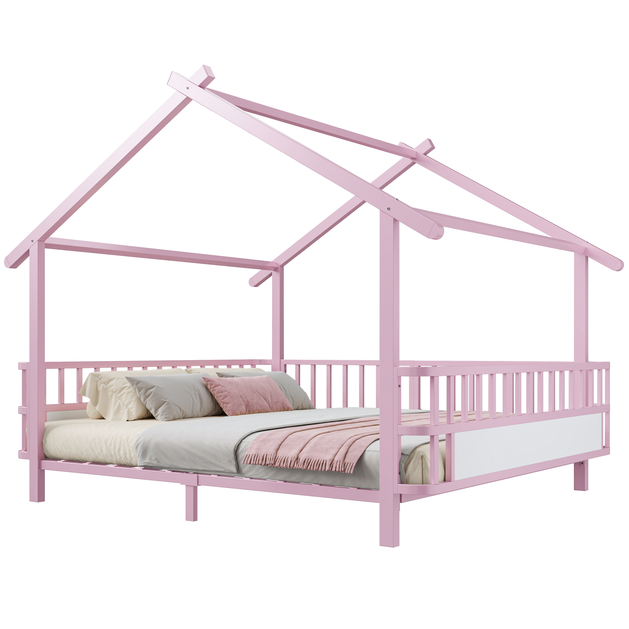 sänky 140x200 cm turva-aidat dachdesign pink metallinen