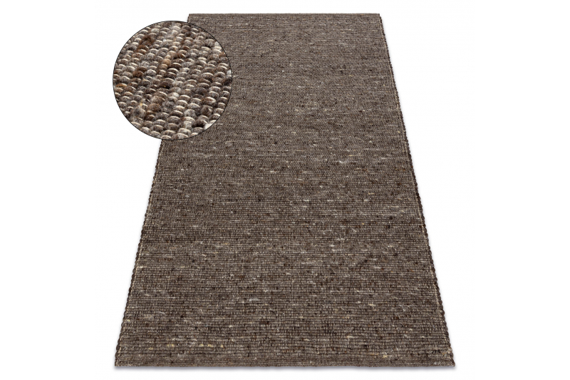 NEPAL 2100 tabac ruskea matto - villainen, kaksipuolinen, luonnollinen 160x220 cm