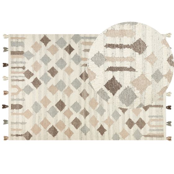 Matto KAGHTSRASHEN Beige 200 x 300 cm villa Kelim-matto