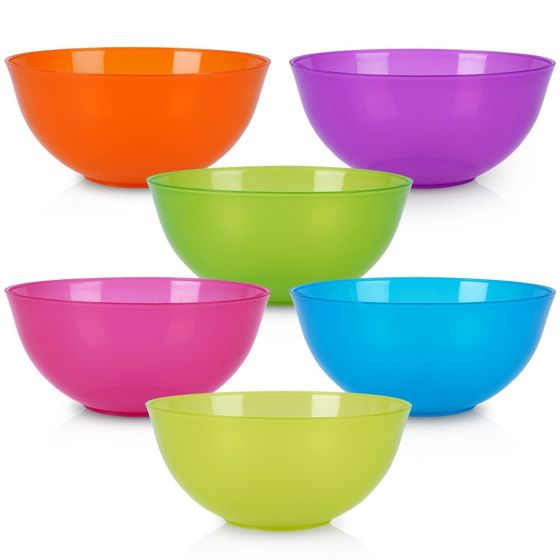 Muovikulhot 13 cm, 450 ml 6 kpl.