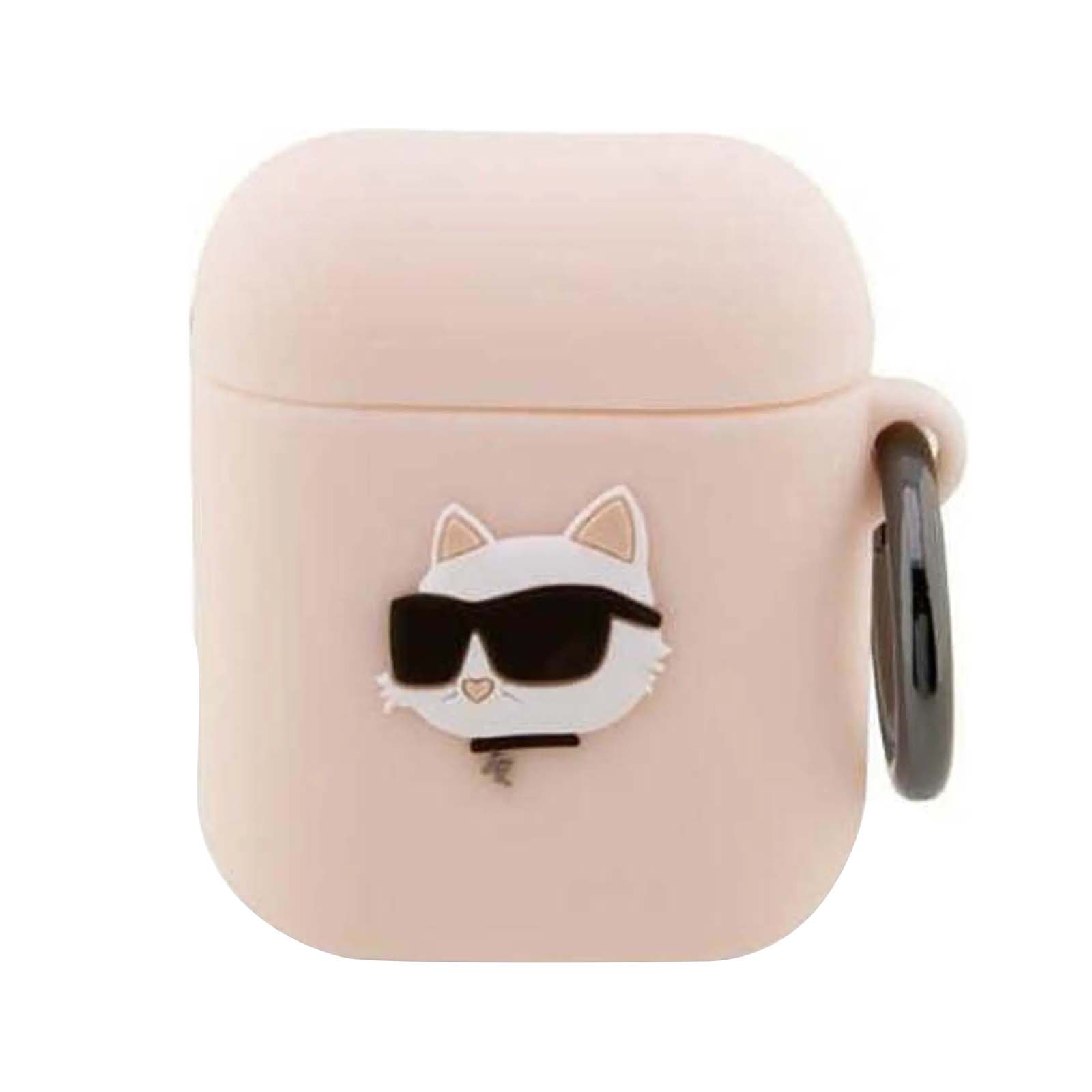 Korkealaatuinen silikoninen AirPods 1/2 -sukupolven Choupette Head 3D -kotelo