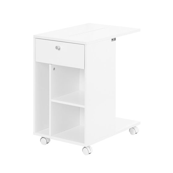 SoBuy Yöpöytä Apupöytä Kahvipöytä Tietokonepöytä Työpöytä modernissa tyylikkäässä FBT148-W