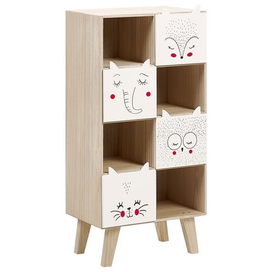 Kirjahylly 4 tasoa RUPERT 79 cm Vaaleanruskea